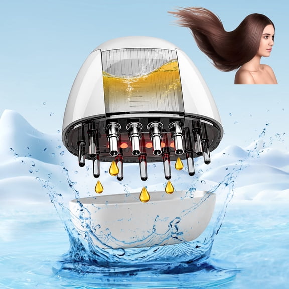Staron Hair Oil Applicator Brush, Scalp Massager for Fluid Serum, Vibrating Comb with 5ML Tank