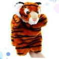 thumbnail image 2 of CIMAXIC Jouet Tigre de Fête Peluche Marionnette à Main Accessoires de Conte d'Histoires Accessoire de Jeu de Rôle Cadeau de Fête Poupée Interactive Parent-Enfant pour Petites Filles (Coffee),10.63"X7.48"X1.57 Pouces, 2 of 4