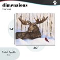 thumbnail image 4 of Stupell Industries Farmhouse Moose & Red Cardinal Canvas Art, 30 x 24, by George Dyachenko, 4 of 8