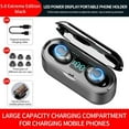 thumbnail image 6 of Bluetooth Wireless Earbuds,Wireless Bluetooth 5.0 Headphones, IPX7 Waterproof Touch Headphones in-Ear Sports Earphone, Build in 2000mAh Power Bank Headset & Microphone, 6 of 8
