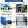 thumbnail image 2 of SANOPY 10x10 Pop Up Canopy,Heavy Duty Canopy UPF 50+ All Season Wind Waterproof Commercial Outdoor Wedding Party Tents for Parties Canopy Gazebo with Carrying Bag, Blue, 2 of 7
