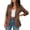 Brown, variant on Womens Ruched 3/4 Sleeve Blazer Open Front Coatigan Lapel Jacket with Pockets Dressy Business Casual for Work Office Fall Outfits, Brown, XXL