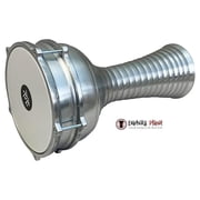 Zaza Percussion 16'' Silver Turkish Aluminum Darbuka Doumbek, Synthetic Head and Internal Jingles