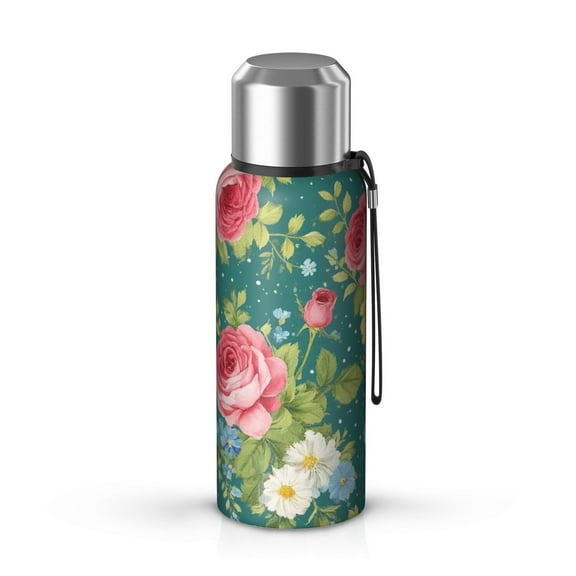 20 Oz Pioneer Flower Coffee Tumbler Double Wall Insulated Stainless Steel Water Bottle | Metal Reusable Thermoses Flask with Cup Cap | Leak & Sweat Proof with Anti-Dust Lid