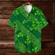thumbnail image 5 of Blusa y camisa hawaiana de manga corta con cuello vuelto para hombre, camisa unisex de verano para playa, informal, de manga corta, con botones, ropa estampada para el Día de San Patricio, blusa para, 5 of 8