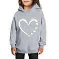 thumbnail image 2 of Cowsor Chandail à Capuchon en Molleton Surdimensionné pour Enfants - Chandail à Manches Longues avec Poche pour Garçons et Filles, Imprimés Mignons pour la Saint-Valentin, Rendez-Vous de Jeu et Noël, Doux et Chaud, Convient aux 2-14 Ans, 2 of 5