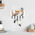 thumbnail image 6 of Fox Leaves Fruit Circle Mail Holder Organizer Wall Mount with Shelf Key Holder Key Rack with 5 Key Hooks for Wall Decorative, 6 of 6