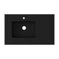 thumbnail image 2 of Laviva 313SQ1HSS-36L-MB 5.9 x 22 x 36 in. Forever Viva Stone Matte Black Solid Surface Countertop with Left Offset Integrated Sink, 2 of 2