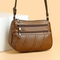 thumbnail image 6 of PIXNONTEA Women PU Shoulder Bag Multi-pocket Mother Solid Crossbody Handbag (Brown), 6 of 8
