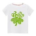 thumbnail image 1 of Qiopertar Haut à Manches Courtes Imprimé Col Rond Mignon Mode pour Enfants Garçons Filles en Solde à Moins de 5$ en Solde, 1 of 3