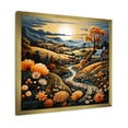 thumbnail image 2 of Designart "Fantasy Landscape of Rural Colors IV" Landscapes Framed Wall Art Decor - Traditional Yellow Romantic Landscape Entryway Framed Wall Art, 2 of 6