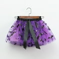 thumbnail image 2 of Spazoro Toddler Girls Tutu Dance Skirts, Halloween Mesh Leisure A-Line Skirts for Child Girls Purple Size 6-8 T, 2 of 4