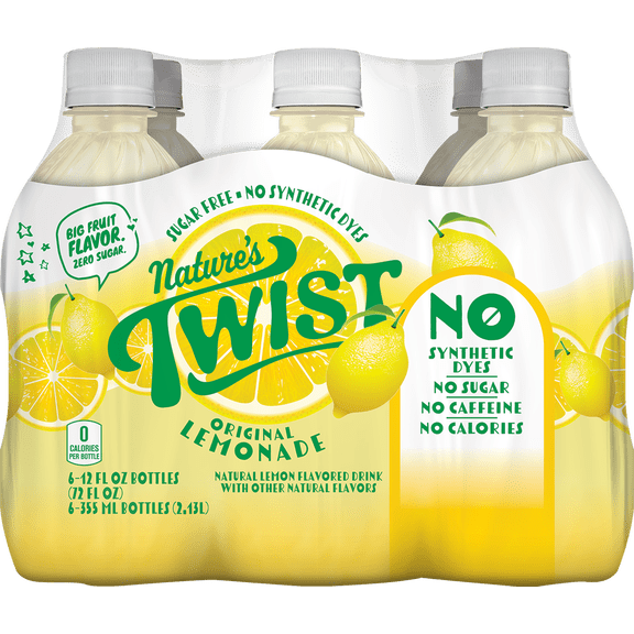 Nature's Twist Sugar Free Lemonade 6pack 12oz bottles