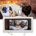 thumbnail image 1 of POINTERTECK Wall Mounted Shower Phone Protective Case Waterproof Punch-free Bathroom Cell Phone Mount Touch Screen Phone Shelf Box Case white, 1 of 8
