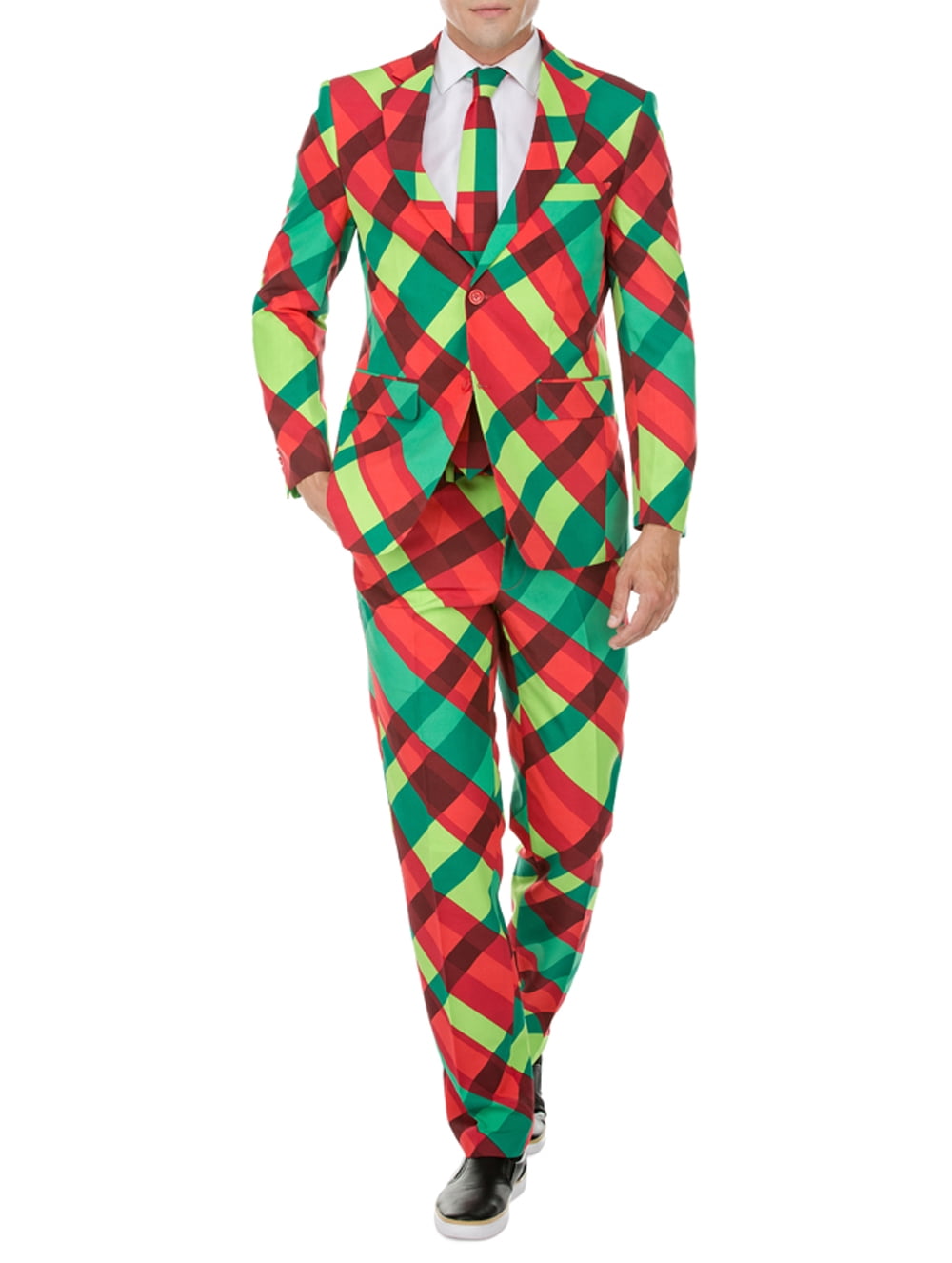 Braveman Men's Classic Fit Ugly Christmas Suits with Matching Tie - Walmart.com