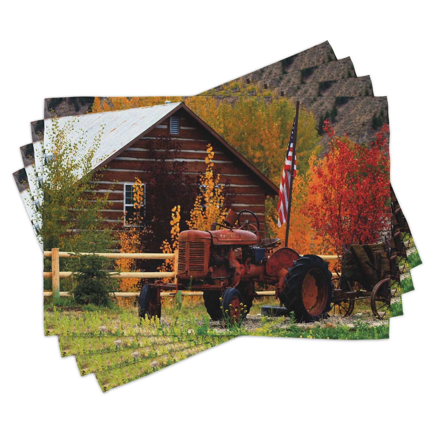 farmhouse Western Northern log cabin furniture Ranch Tapestry Moose cabin placemats cabin placemats country decor Rustic cabin decor