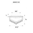 thumbnail image 3 of 8002C12G-CWI Lighting-3 Light Flush Mount with Gold Finish, 3 of 3