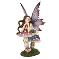 thumbnail image 1 of Pacific Giftware Figurine Statue de Fée Appuyée sur un Champignon 5.25 Pouces Rose, 1 of 3