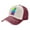 Dark Red, variant on Rainbow Stripes Baseball Cap Distressed Adjustable Vintage Cotton Denim Hat for Women Men