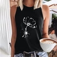 thumbnail image 2 of Birdeem Women Floral Printing Tank Fit Round-Neck Sleeveless Block Shirts Tunic Tee Tops, 2 of 6