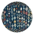 thumbnail image 3 of Unique Loom Morocco Collection Area Rug - Medina (7' Round Navy Blue/Gray), 3 of 7