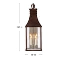 thumbnail image 3 of 17463BLC Hinkley Lighting Beacon Hill - 25W 5 LED Outdoor Extra Large Wall Mount Lantern-38 Inch Tall and 13 Inch Wide-Blackened Copper Finish, 3 of 8