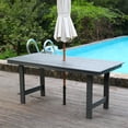 thumbnail image 3 of S-HOME Outdoor Coffee Table in  for 4-6 People with Umbrella Hole Ideal for Poolside Relaxation and Entertaining, 3 of 9