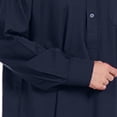 thumbnail image 4 of Women's Half Button Down Thobe Lightweight Breathable Arabic Dishdasha Stand Collar Arab Thobe with Pockets Navy S, 4 of 4