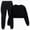 A105-Black, variant on Girls Outfits 2 Piece Crew Neck Short Sleeve Patchwork Tops And Skirts Set Breathable Sprotswear Summer Girls Clothes Set(8-10 Years,Hot Pink)