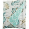 thumbnail image 5 of Global Trends Coastal Seashell Quilted Throw Blanket, 5 of 5