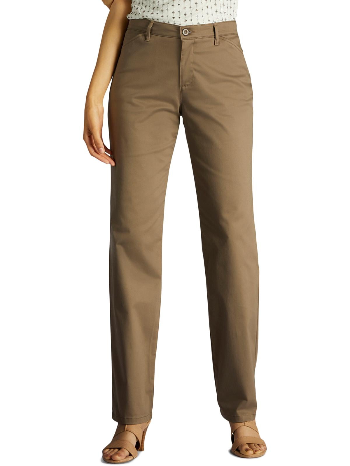 Relaxed Fit Mid Rise Straight Leg Pants