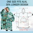 thumbnail image 4 of Oversized Wearable Blanket Hoodie,Cute Pitbull Terriers Dog and Coffee Sherpa Blanket Hoodie with Super Pockets,Super Warm Fuzzy Pullover for Women & Men, 4 of 6