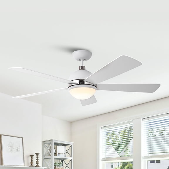 Parrot Uncle 52" 5-Blade Ceiling Fan with Remote and LED Light, Living Room Ceiling Fan