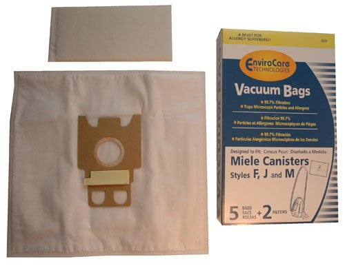 Miele Style G & N Vacuum Bags Cloth Fiber Allergen Filtration Cardboard Type Vac 