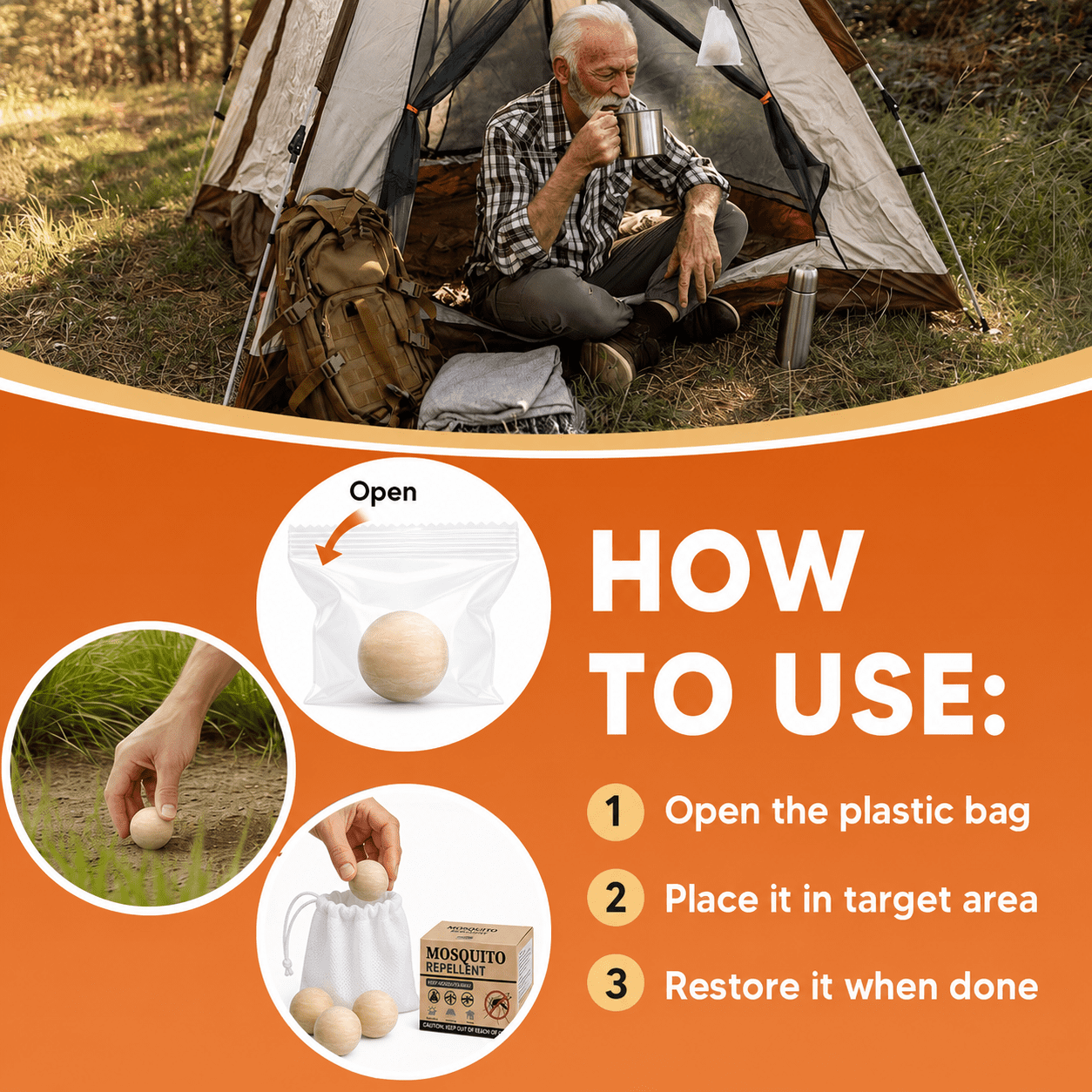 Peppermint Oil Mosquito Repellent - 36Pack Mosquito Repellent Balls for House Garage to Get Rid of Outdoor Indoor for Out Safe for Humans & Pets, kids tick repellent .