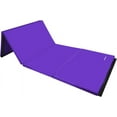 thumbnail image 4 of XiHuaZhaoChen 6x4 Feet 4-Panel Folding Gymnastics Mat – 2-Inch Thick Pad with Vinyl Surface and Carrying Handles for Tumbling, Yoga, Pilates, Home Workouts, and Martial Arts,Purple, 4 of 12