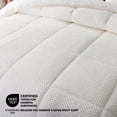 thumbnail image 3 of Edredón KASENTEX Luxury Plush Sherpa con 1 o 2 camas XL, color blanco brillante, 3 of 9