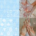 thumbnail image 1 of Adhesivos temporales para tatuajes XMASIR con henna blanca, 12 hojas, 1 of 7