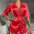 thumbnail image 2 of Womens Fashion Sexy Pajama Set For Women Pants Lingerie Deep V Teddy Babydoll Sexy Lace Bodysuit, 2 of 3