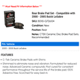 thumbnail image 2 of Rear Brake Pad Set - Compatible with 2000 - 2005 Buick LeSabre 2001 2002 2003 2004, 2 of 2