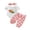 Dark Pink, variant on Cenuakty Baby 3M 6M 12M 18M 24M Girl Summer Outfits Fashionable Short Sleeve Bee Floral Print Romper with Pants, Headband 3Pcs Set
