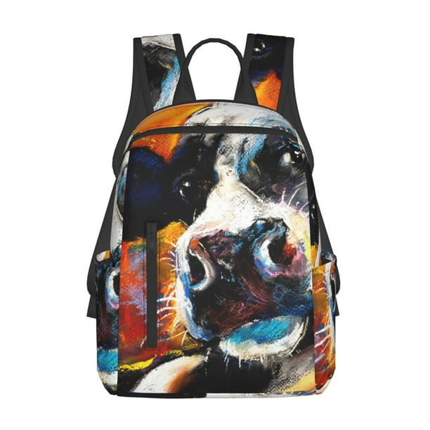 Disketp Cow Mochila Ligera e Impermeable, Mochila de Día Resistente para Viajes, Senderismo y Uso Diario para Hombre y Mujer