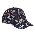 thumbnail image 3 of Daiia Retro Rabbit Flower print Baseball Cap Men Women Golf Dad Hat Adjustable Original Classic Low Profile Hat Unconstructed Plain Cap, 3 of 9