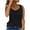 Black, variant on MTBLYS Summer Tops for Women Summer Solid Color V-Neck Camisole Blouses Casual Slim Fit Sleeveless Standard Straps Pleated Tops Womens Tank Tops