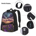 thumbnail image 3 of Balery Starry Night Purple Irises Mochila escolar 3 en 1 para niños: mochila resistente con lonchera térmica y estuche para lápices. Mochila escolar para niños y niñas., 3 of 7
