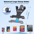 thumbnail image 3 of UTAH-Tablet Holder for Car Dashboard, Universal iPad Mount Suction Cup Base with 360°Adjustable Ball, Long Arm Car Mount Clamp for All 7" - 11.5" iPad Pro, Mini, Samsung Tab, Nexus, 3 of 4