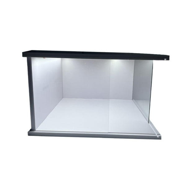 Vitrina de garaje con LED, caja de exhibición transparente protectora para encimeras 1 capa