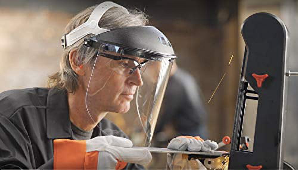 Jackson Safety Face Shield - ANTHEM Series - 9" x 15.5" x 0.40" Window - Clear - Ratcheting Headgear