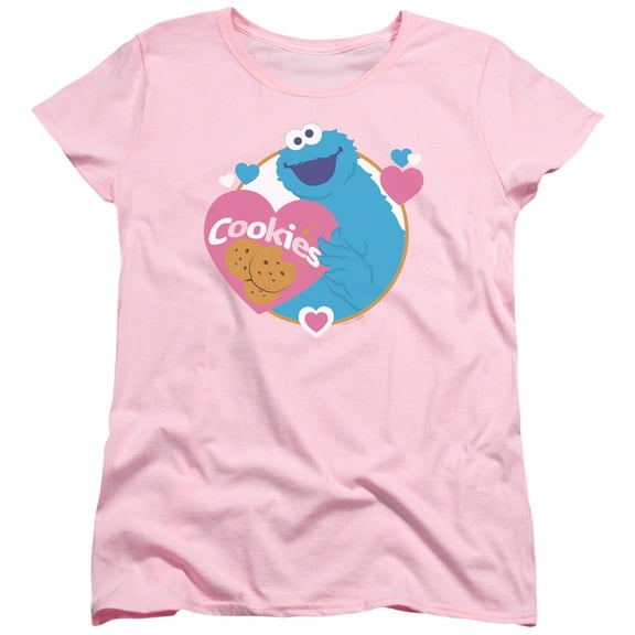 Sesame Street Love Cookies S/S Women's T-Shirt Pink
