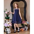 thumbnail image 3 of Arshiner Girls Elegant Dresses Sleeveless Round Neck A-line Party Dance Graduation Mesh Dress, 3 of 6